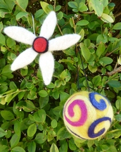 felted ornaments