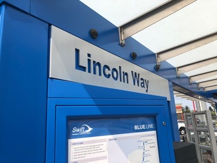 Swift Station at Lincoln is newly painted as of August 10 2018