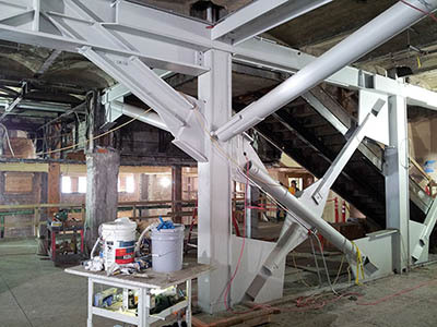 Photo of completed steel installation 