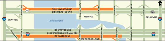 Closure map for the weekend of Dec. 11