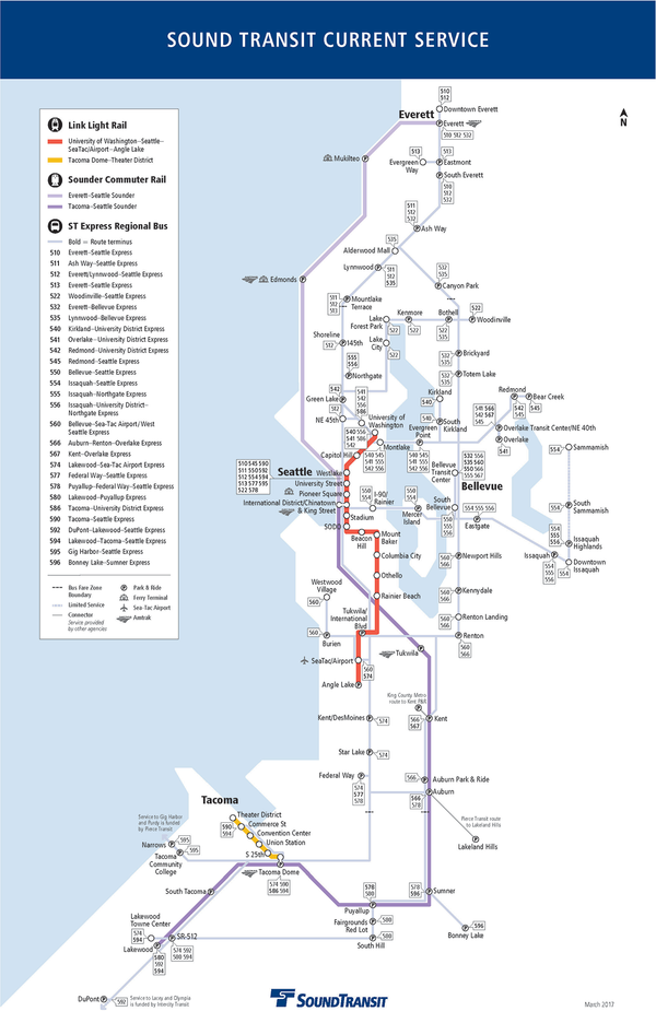 Sound Transit system map