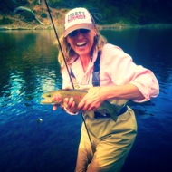 Lisa on the Big Horn River