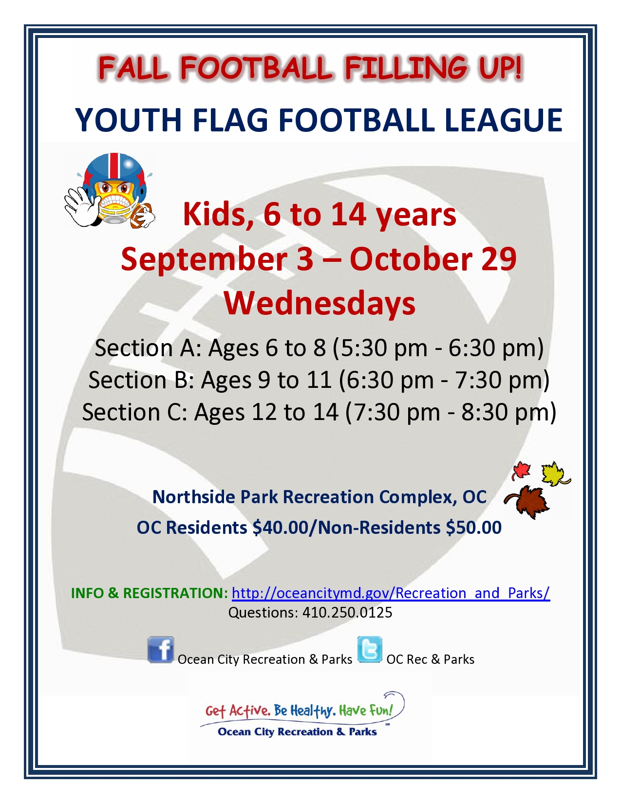 Fall Football Signups Now!