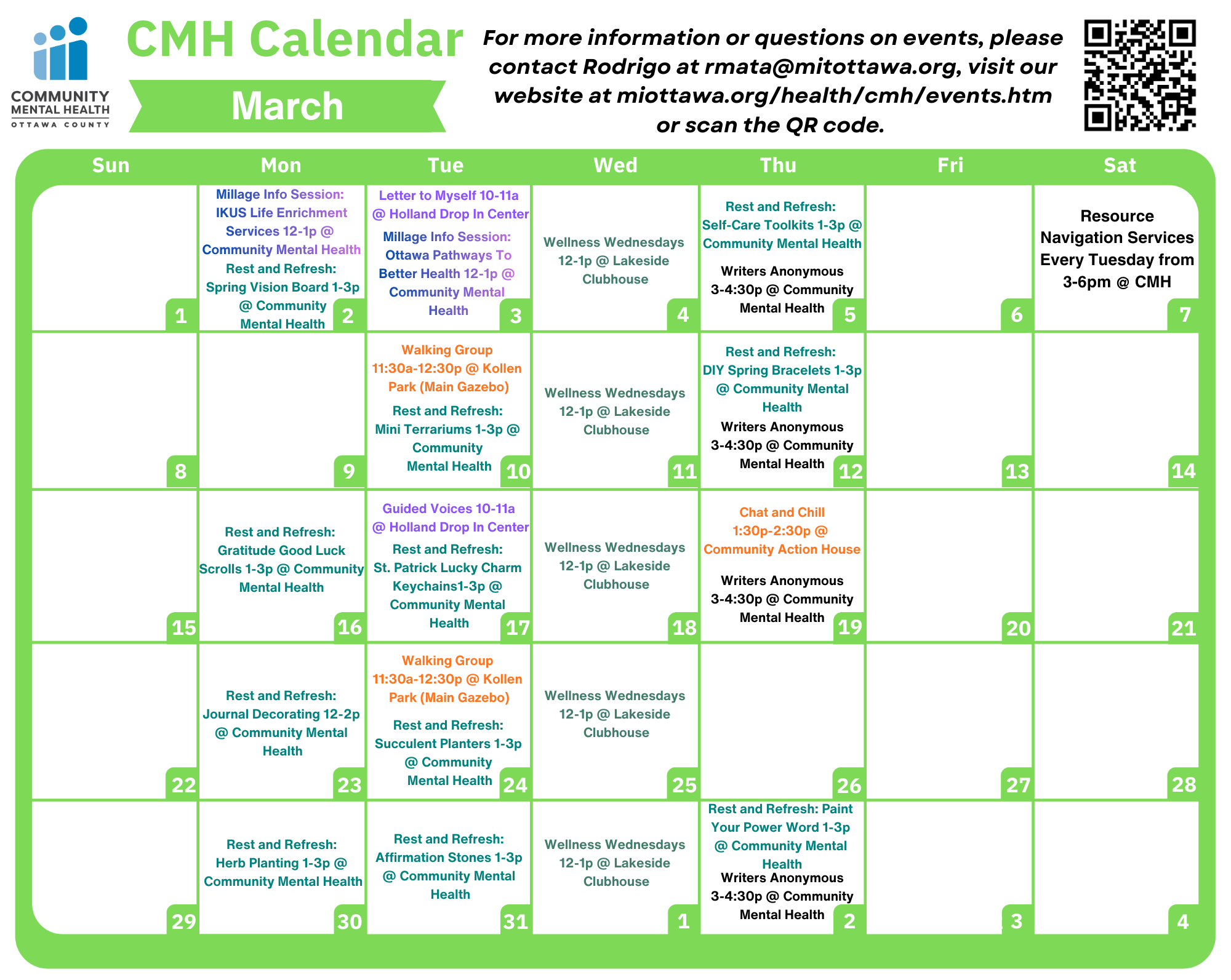 March Events and Activities