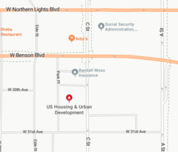 HUD Location in Anchorage, Alaska