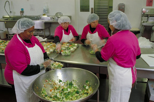 4 Ladies Preparing Salads