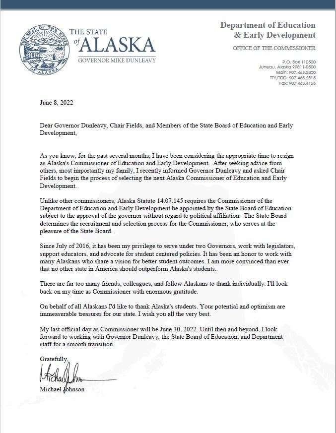 Commissioner Letter