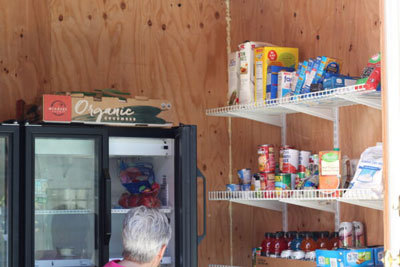 Items inside the Mountain View community fridge 