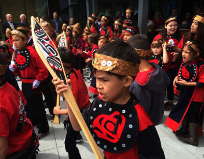 Juneau students in the Tlingit Culture, Language and Literacy program 