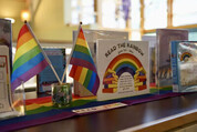 A display at the Ketchikan Public Library celebrating Pride Month in June 2022