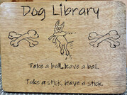 Dog Library sign