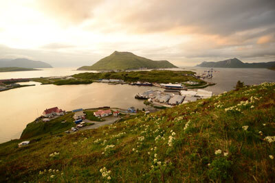 aerial view of Unalaska