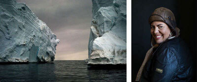 left: icebergs, right: Camille Seaman.
