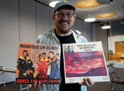 Anchorage-based artist and educator Jimmy Riordan holds two records included in his "Joe Jim Paul Fan Club" Alaska music catalo