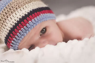 Newborn in a beanie