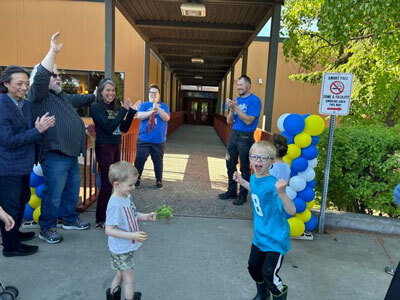 Patrons celebrated the reopening of the Noel Wien Library on Saturday, June 1.