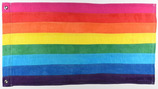 Numbered 001" Rainbow LGBT flag by Gilbert Baker with the original eight colors