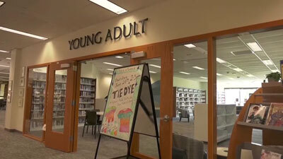 looking inside the young adult section