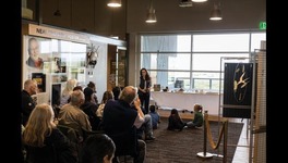 Dr. Amy Phillips-Chan speaks at the Richard Foster Building