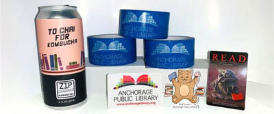 objects from Anchorage Public Library's sign-up month activities