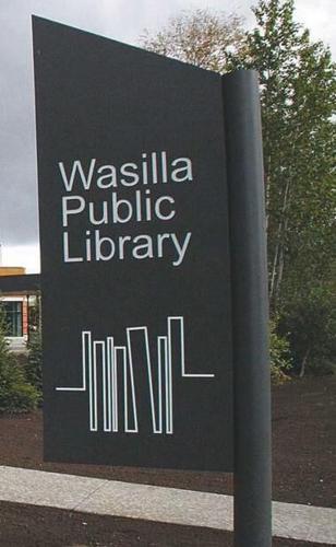 sign for Wasilla Public Library