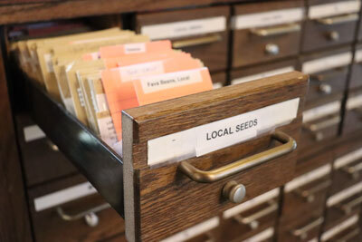 The Soldotna Seed Library card catalog