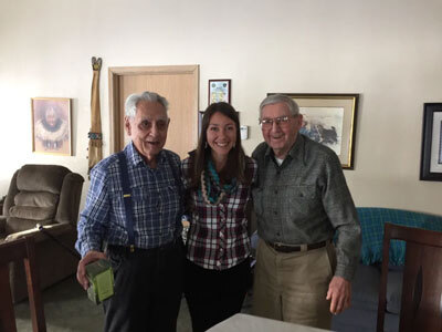 Holger “Jorgy” Jorgensen, Iñupiat, at left, with author Holly Miowak Guise, Inupiaq, center, and Al Wright, Athabascan, in October 2017. 