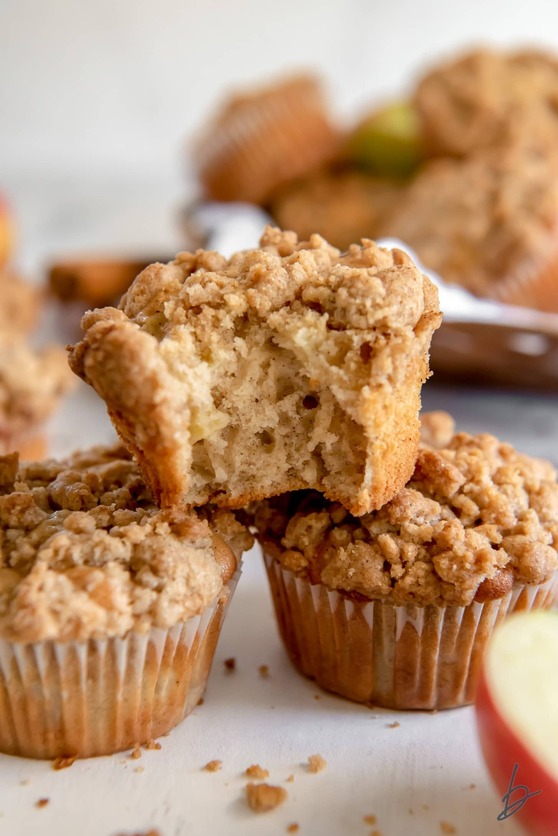Apple crumb muffin
