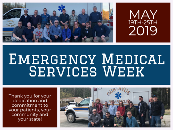 Emergency Medical Services Week May 19th-25th, Thank you