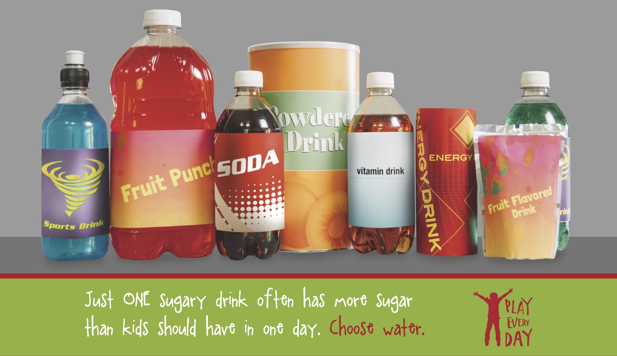 Just one sugary drink has more sugar graphic