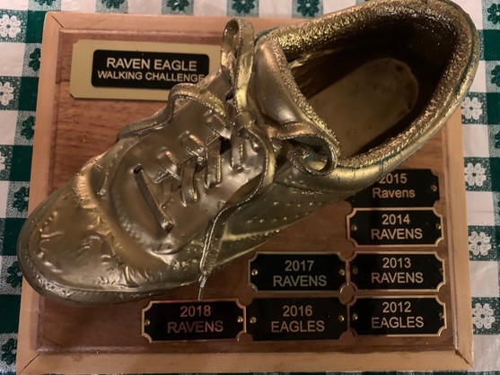 Raven Eagle Walking Challenge Trophy Winners: 2012  Eagles; 2013 Ravens; 2014 Ravens; 2015 Ravens; 2016 Eagles; 2017 Ravens; 2018 Ravens