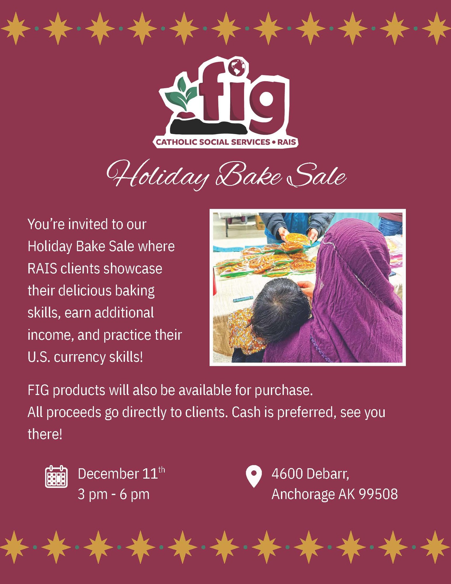 CSS Refugee Bake Sale Graphic Flyer 