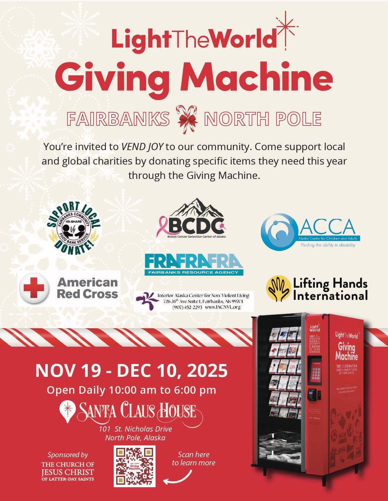 Fairbanks Giving Machine Image