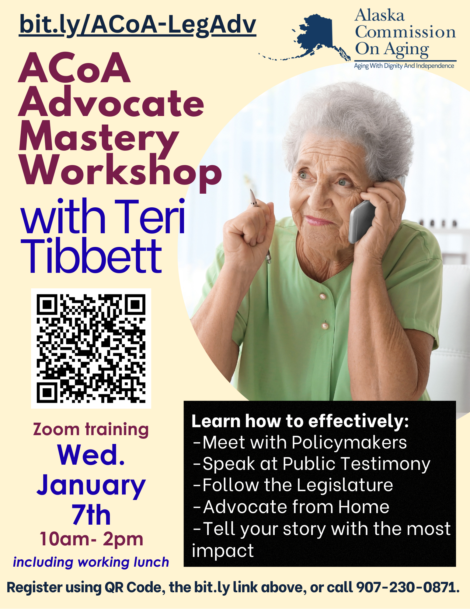 Advocacy training flyer image