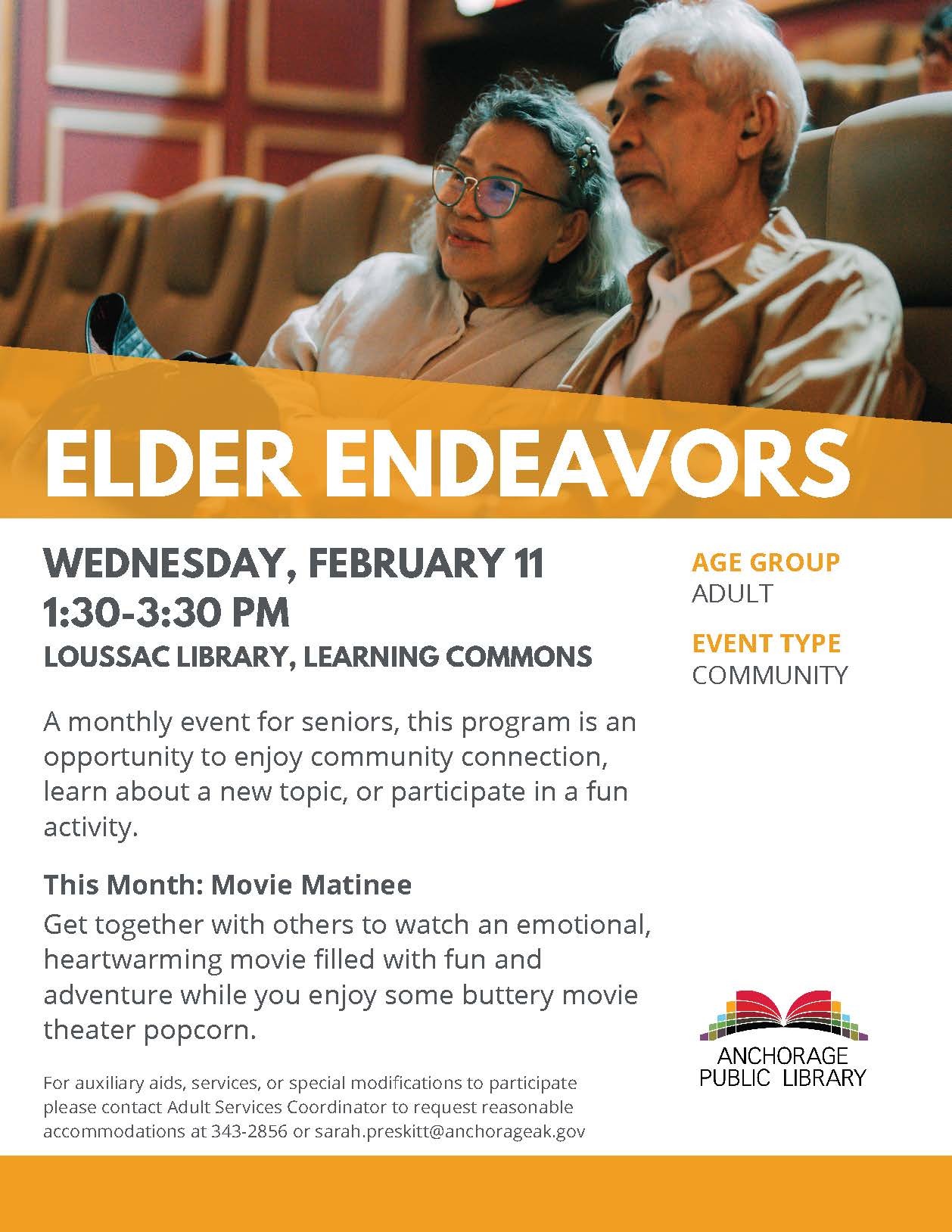 February 11th Movie Matinee flyer