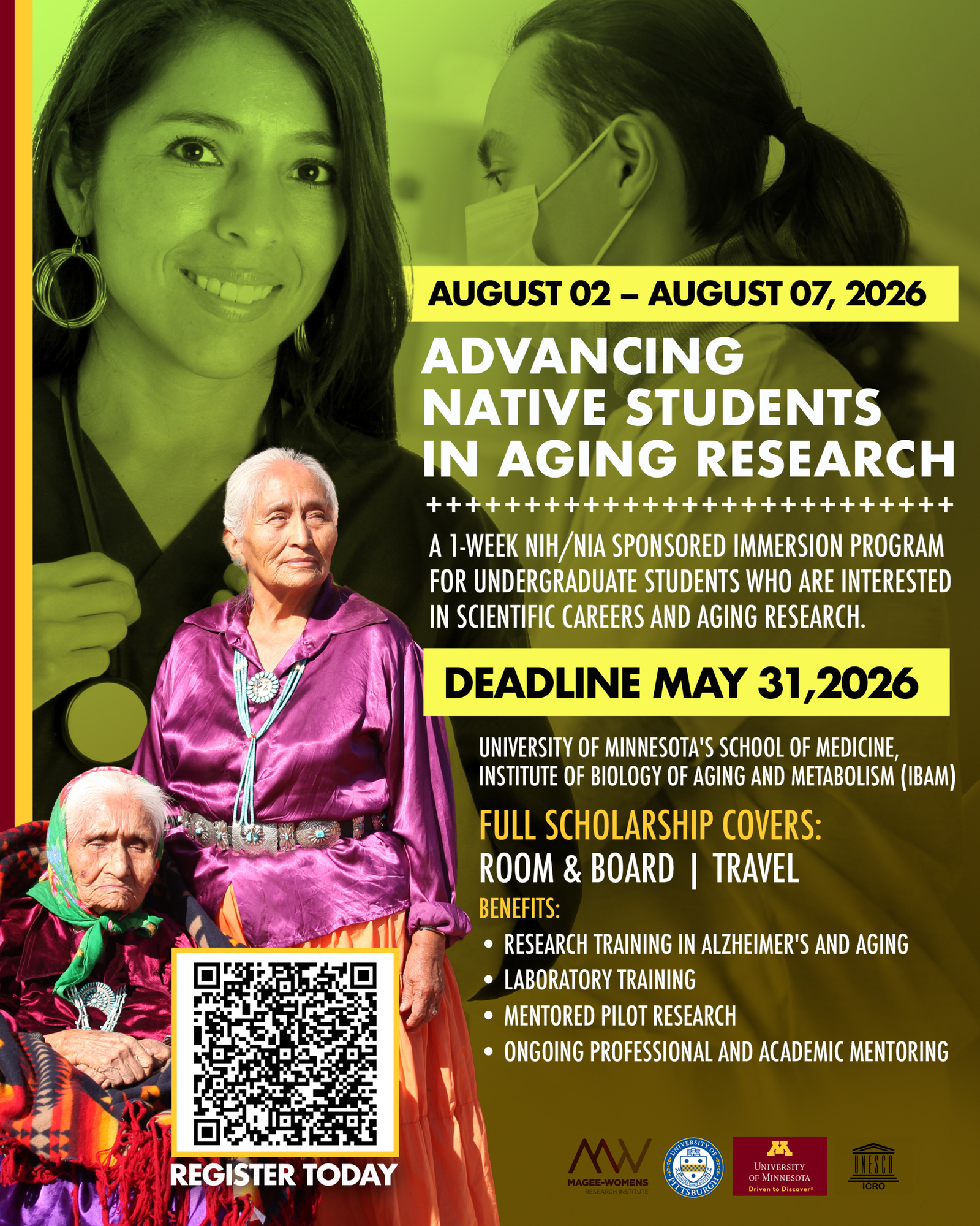 Advancing Native Students in Aging Research flyer