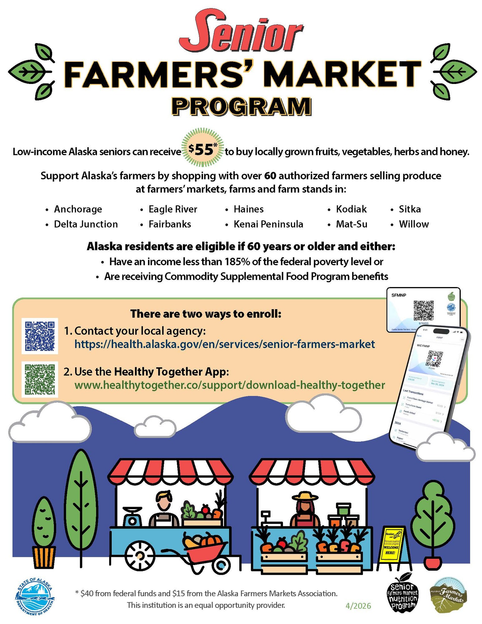 2026 AK Summer Senior Farmers Market Nutrition Program Flyer