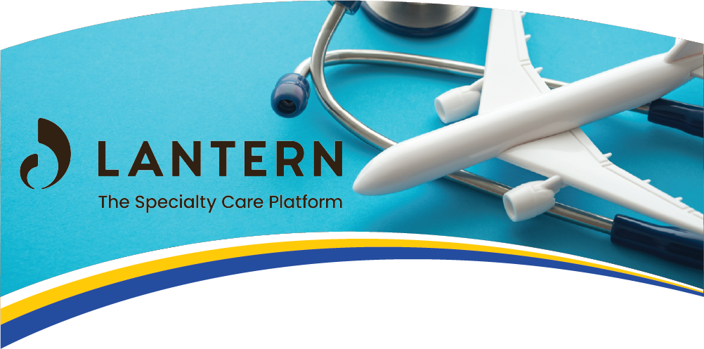 Lantern banner with logo