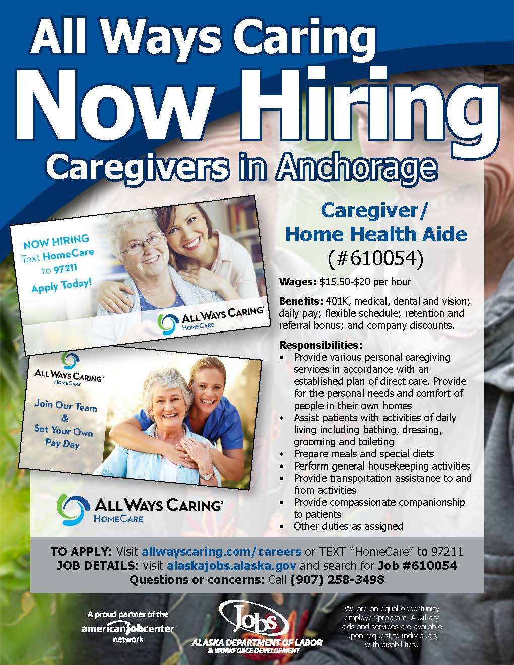 All Ways Caring Now Hiring!