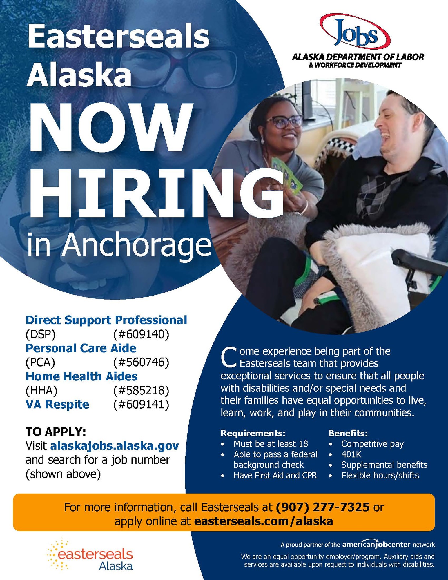 Easterseals Alaska Now Hiring in Anchorage!