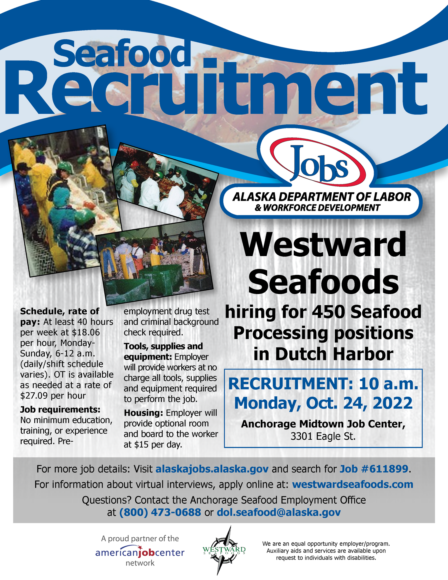 Westward Seafoods In-Person Recruitment