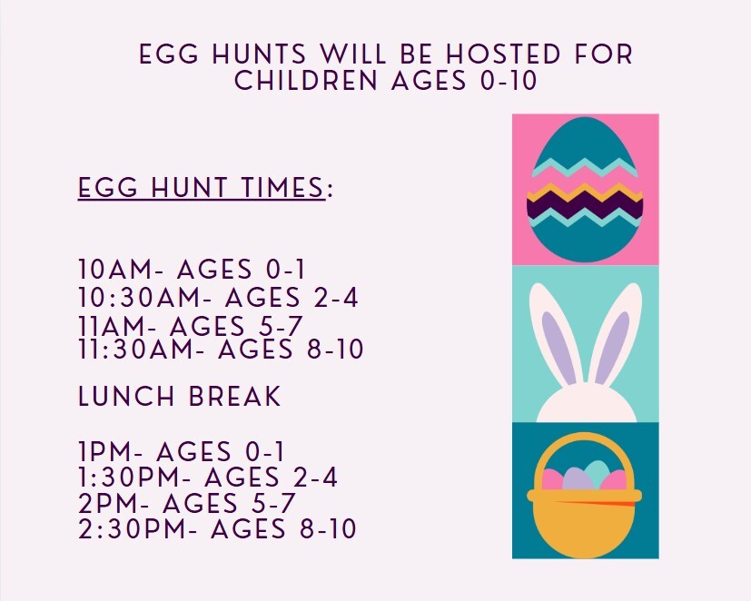 Egg Hunt Times