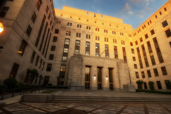 Evening courthouse shot
