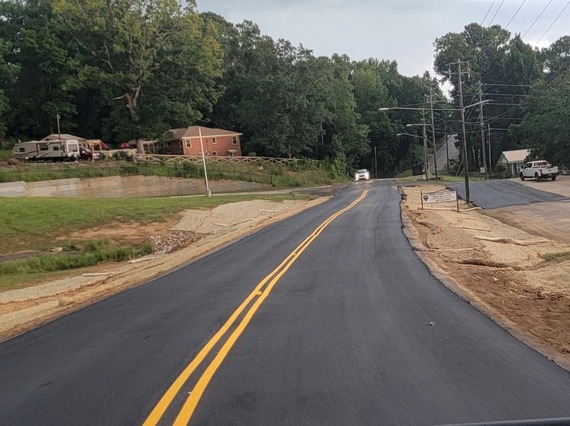Image of Forrest Road newly paved and back open