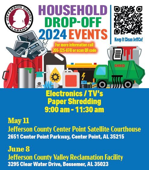 May Electronics drop off event flyer