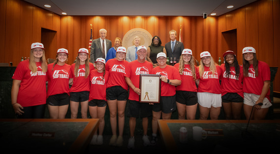 Huffman Softball Team Championship winners - recognition