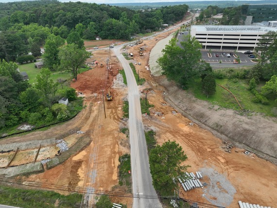 Photo of Bell Hill Road construction taken on 5-14-24 by roads and Transportation