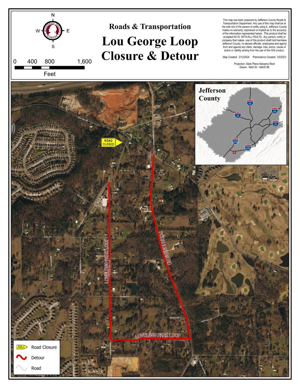 Detour map