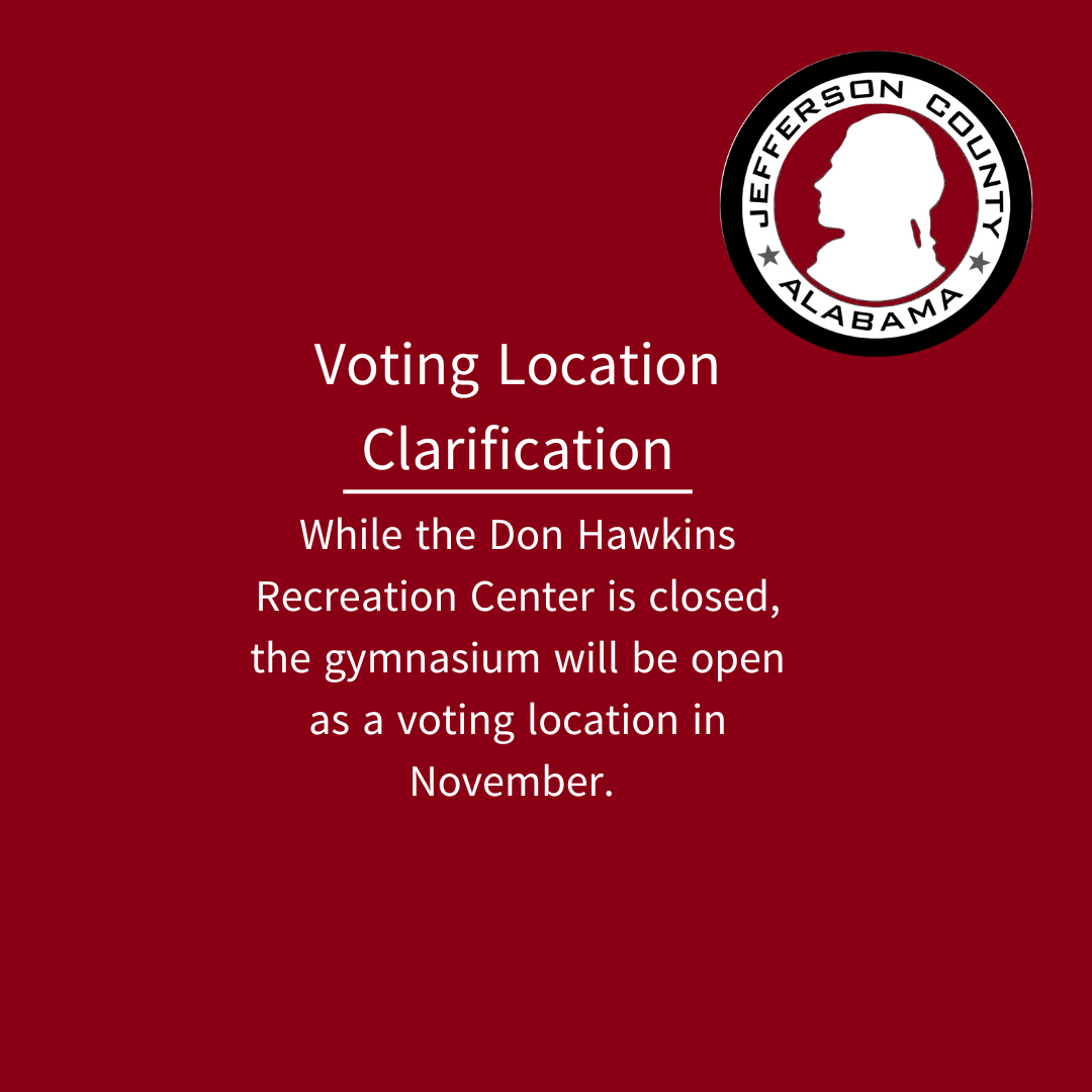 graphic about voting at Don Hawkins recreation center