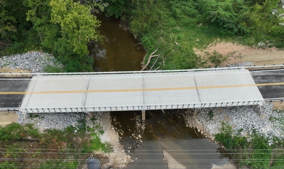 completed parkwood road bridge project